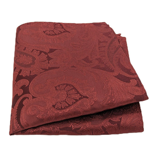 Chianti Paisley Silk Pocket Square - Wedding Pocket Square - Swagger & Swoon