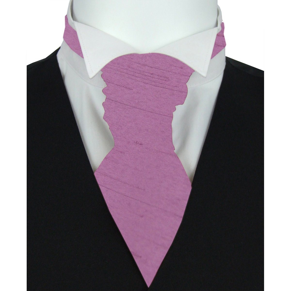 Chinese Violet Shantung Wedding Cravat - Wedding Cravat - Pre - Tied - Cravat Only - Swagger & Swoon