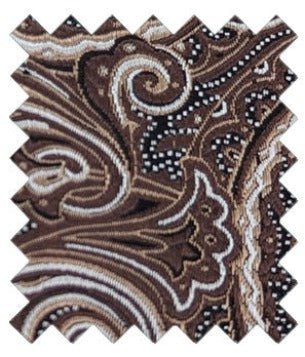 Chocolate Paisley Silk Wedding Swatch - Swatch - Swagger & Swoon