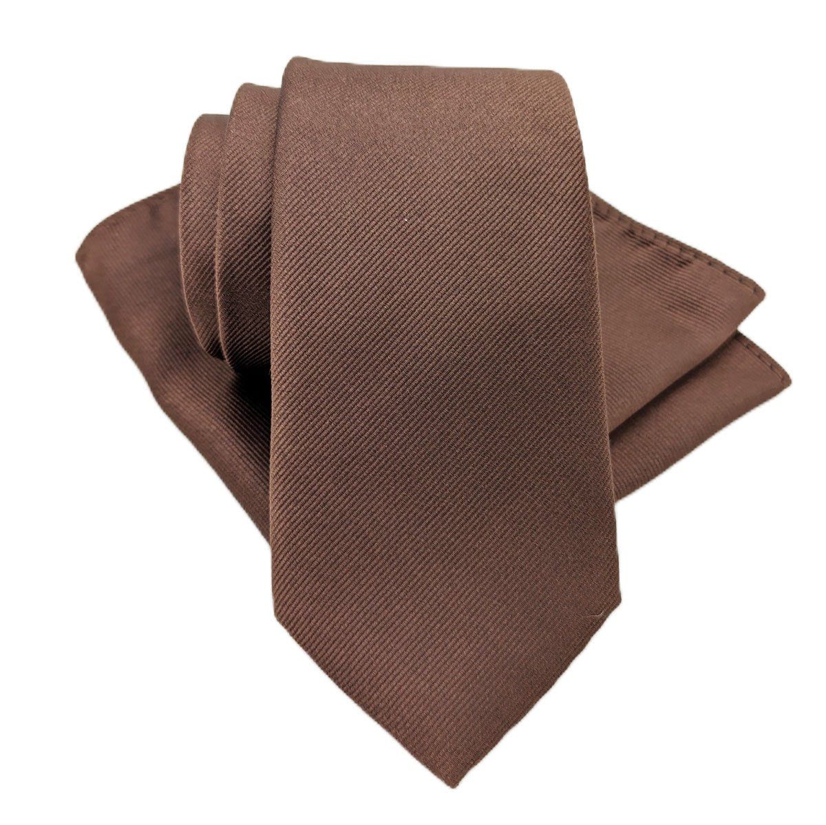 Chocolate Silk Wedding Tie - Wedding Tie - Regular - Add Pocket Square - Save £2.00 - Swagger & Swoon