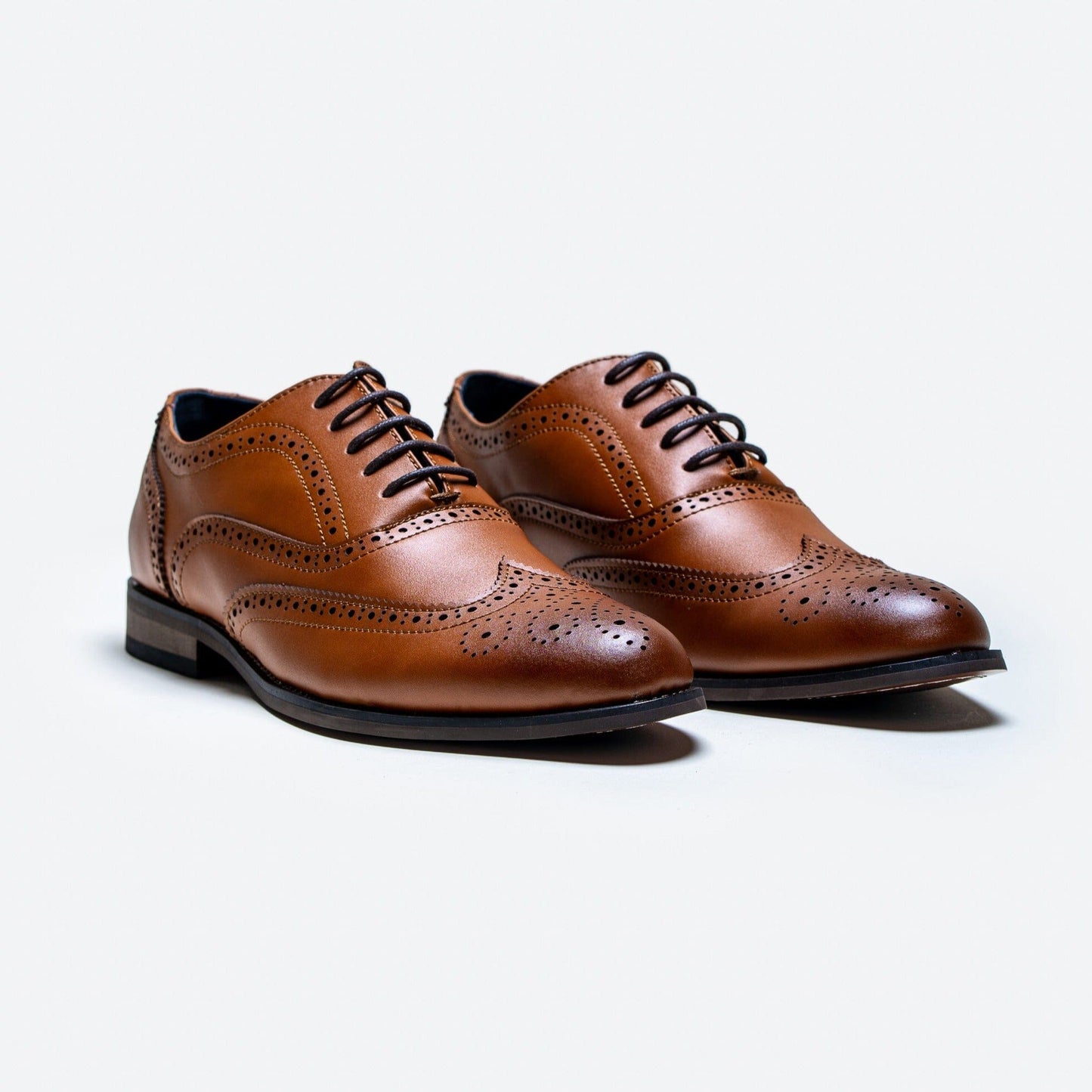 Clark Tan Brogue Shoes - Shoes - 7 - Swagger & Swoon