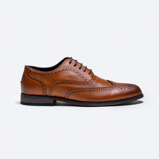 Clark Tan Brogue Shoes - Shoes - 7 - Swagger & Swoon