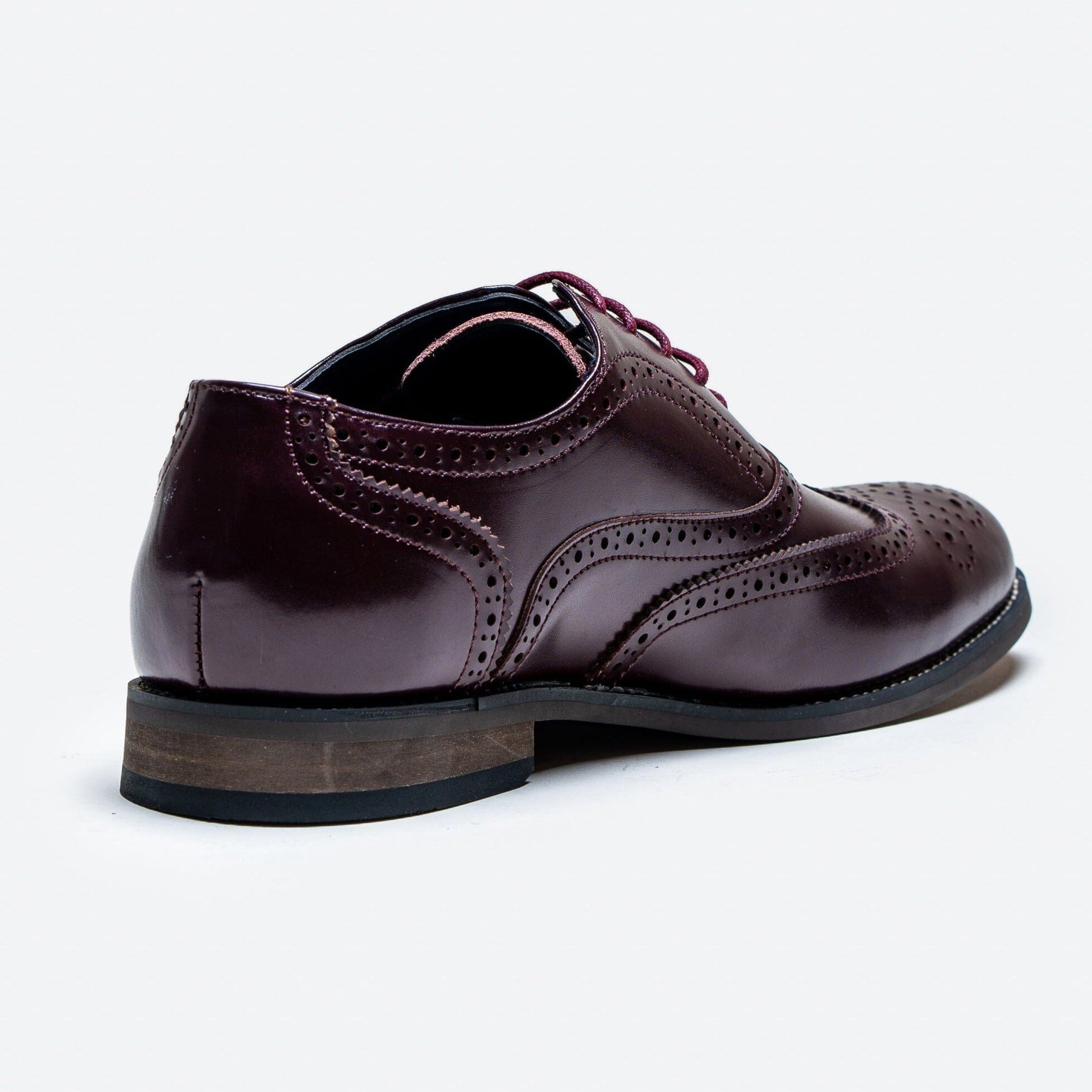 Clark Wine Brogue Shoes - Shoes - 7 - Swagger & Swoon