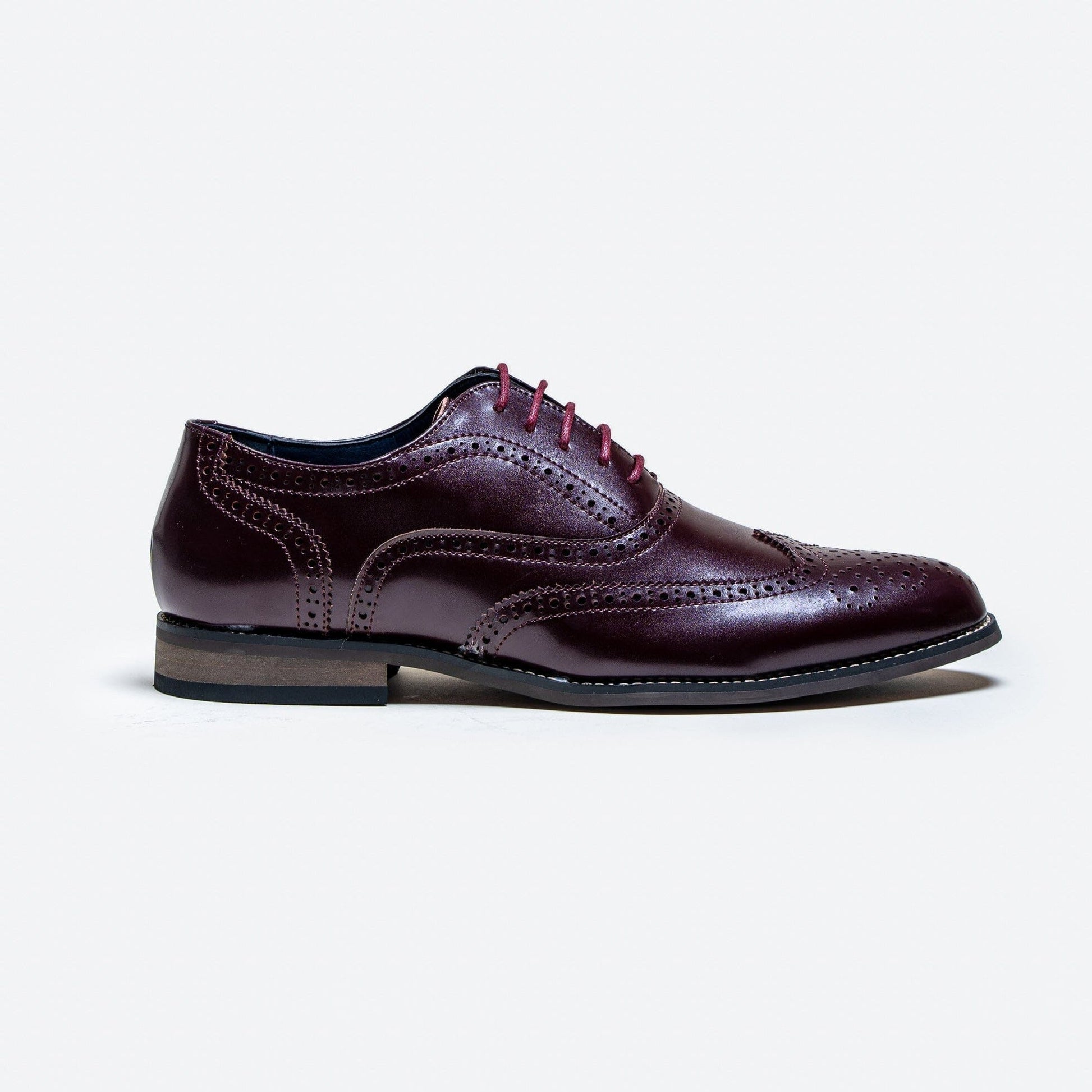 Clark Wine Brogue Shoes - Shoes - 7 - Swagger & Swoon