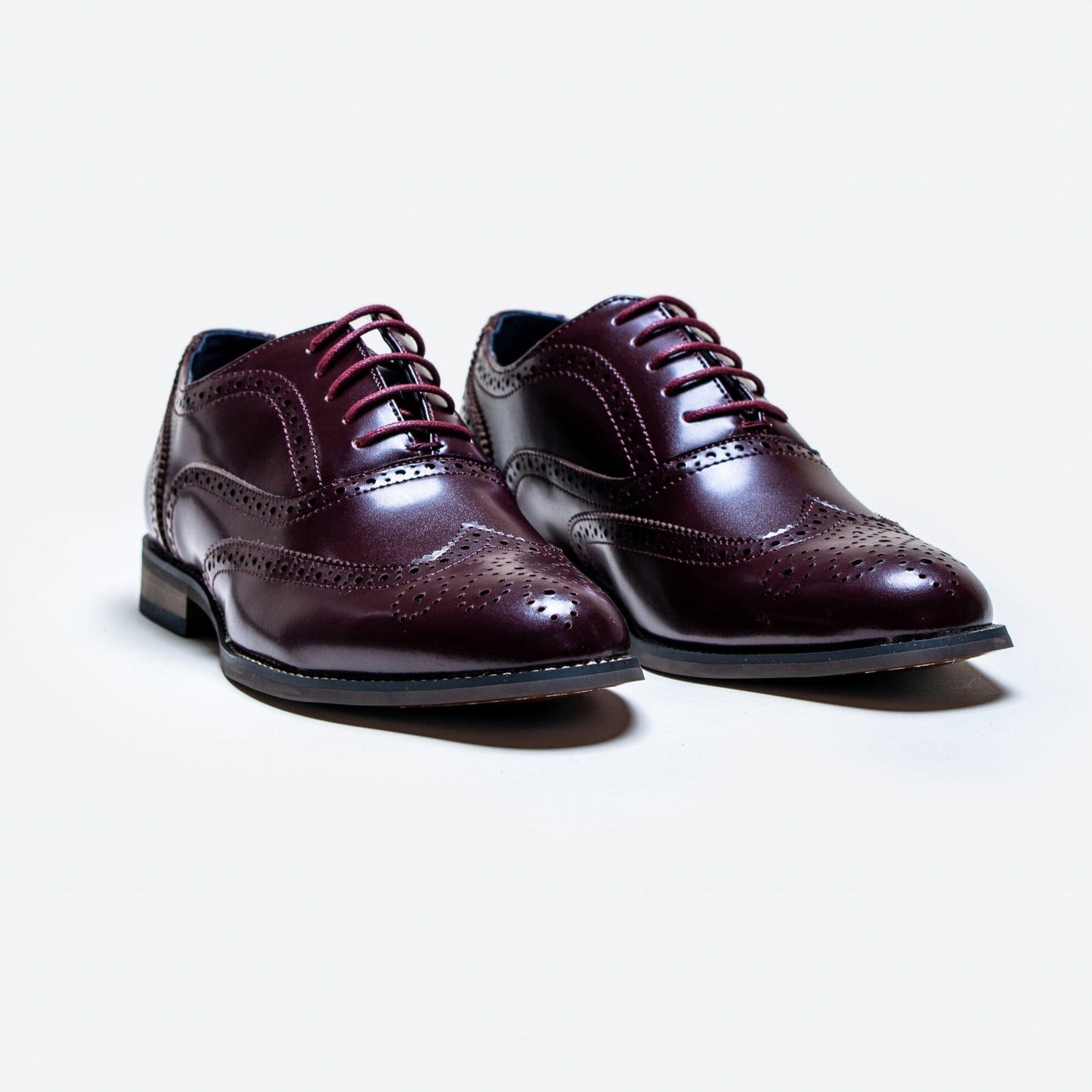 Clark Wine Brogue Shoes - Shoes - 7 - Swagger & Swoon