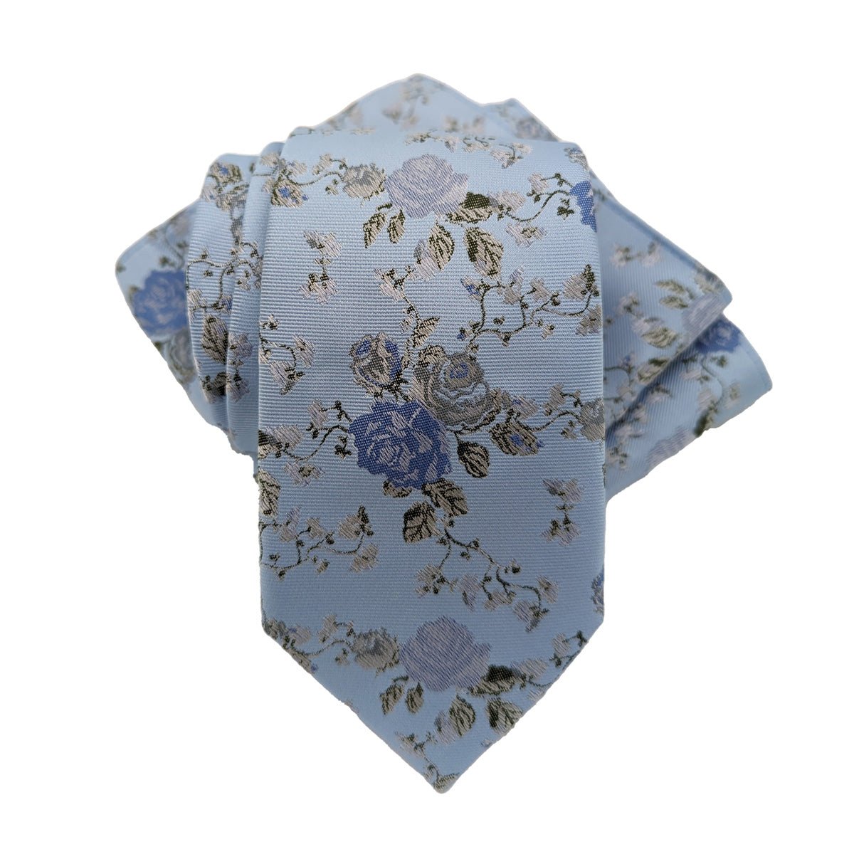 Classic Blue Rose Pocket Square - Wedding Pocket Square - Swagger & Swoon