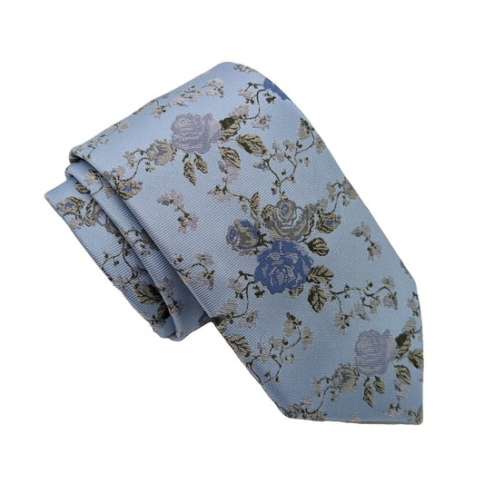 Classic Blue Rose Wedding Tie - Wedding Tie - Regular - Tie Only - Swagger & Swoon