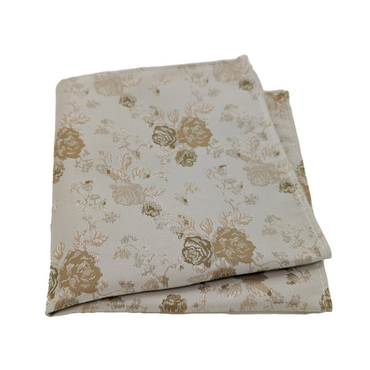 Classic Ivory Rose Pocket Square - Wedding Pocket Square - Swagger & Swoon