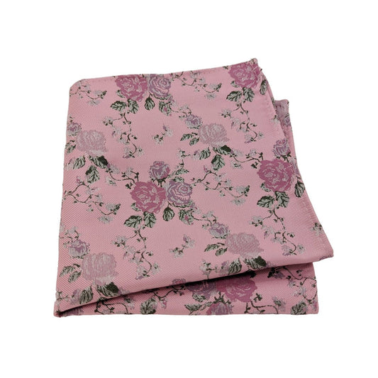 Classic Pink Rose Pocket Square - Wedding Pocket Square - Swagger & Swoon