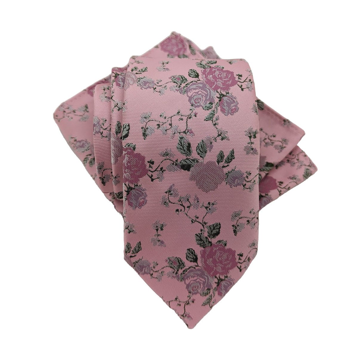 Classic Pink Rose Wedding Tie - Wedding Tie - Regular - Add Pocket Square - Save £1.00 - Swagger & Swoon