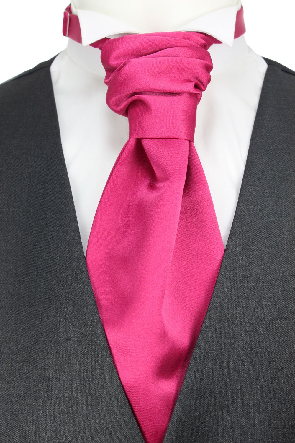 CLEARANCE - Cerise Rose Boys Pre - Tied Wedding Cravat - Clearance - Swagger & Swoon