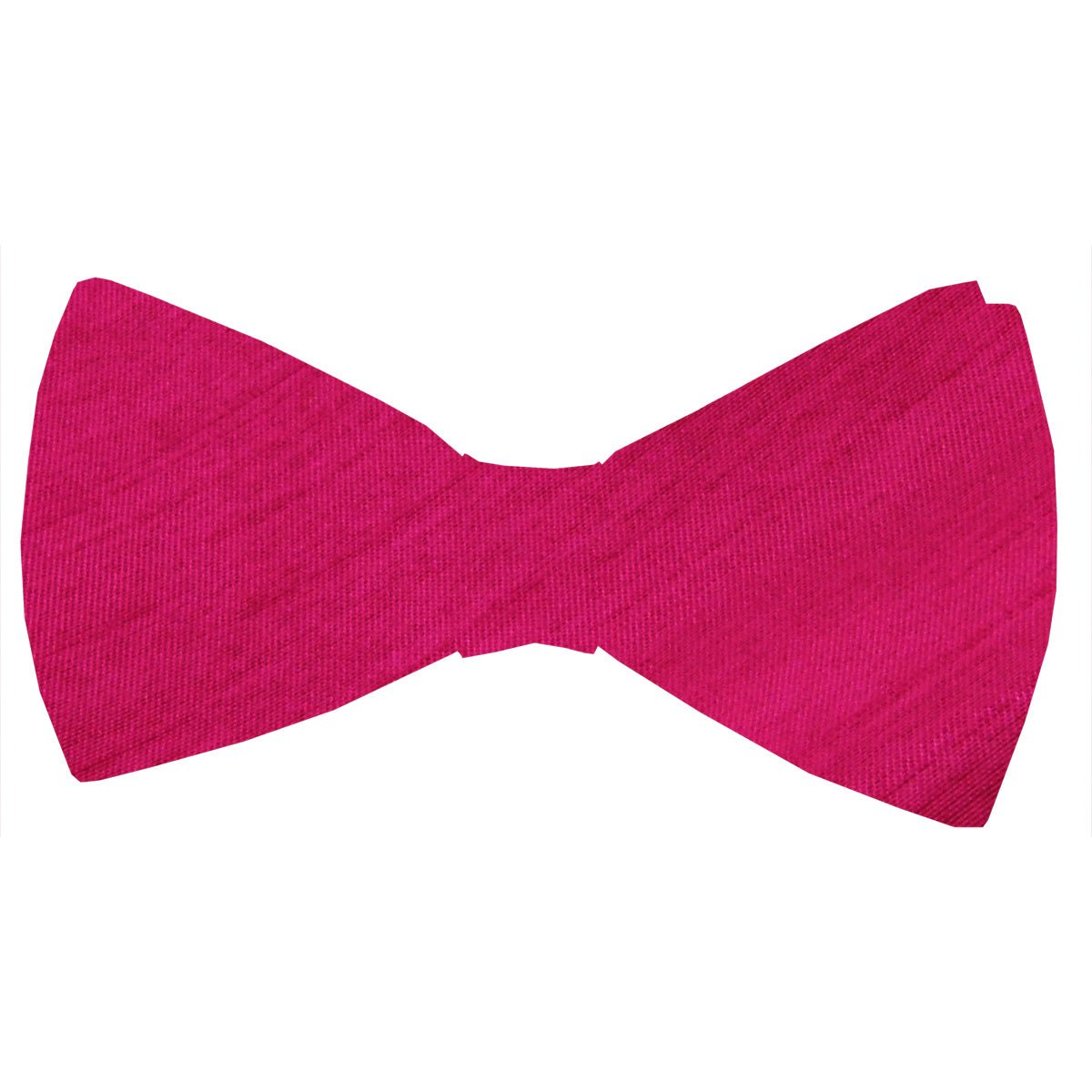 CLEARANCE - Fuchsia Shantung Bow Tie - Clearance - Swagger & Swoon