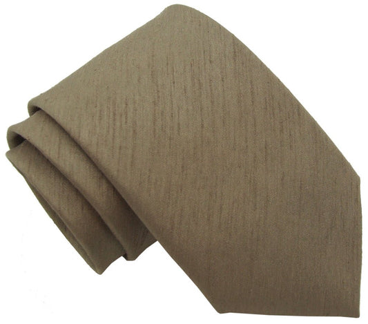 CLEARANCE - Khaki Shantung Skinny Tie - Clearance - Swagger & Swoon