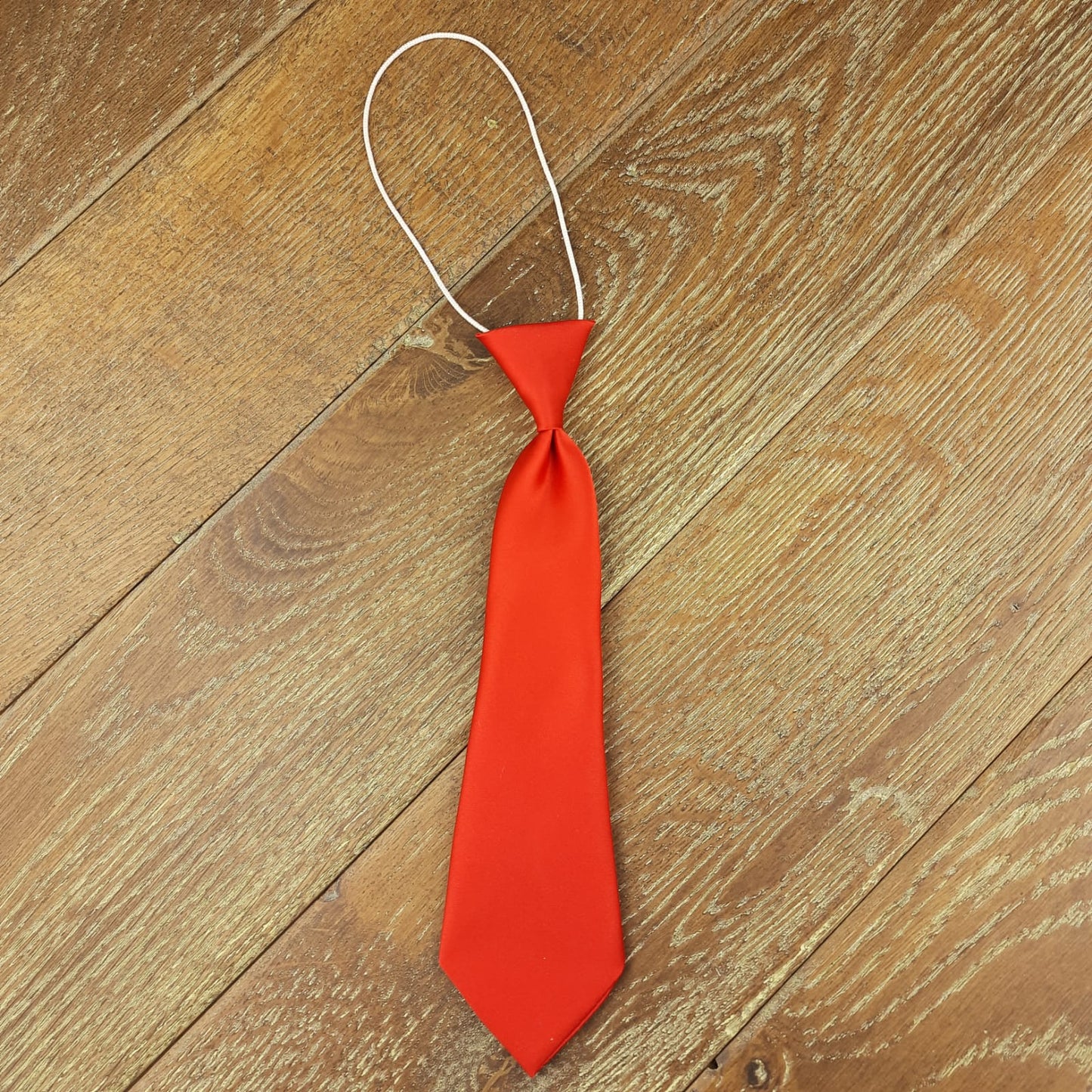 CLEARANCE - Lava Red Boys Tie - Elastic - Clearance - Swagger & Swoon