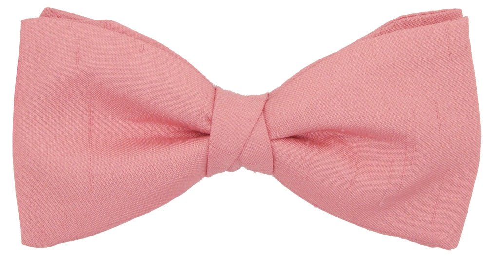 CLEARANCE - Light Coral Shantung Bow Tie - Clearance - Swagger & Swoon