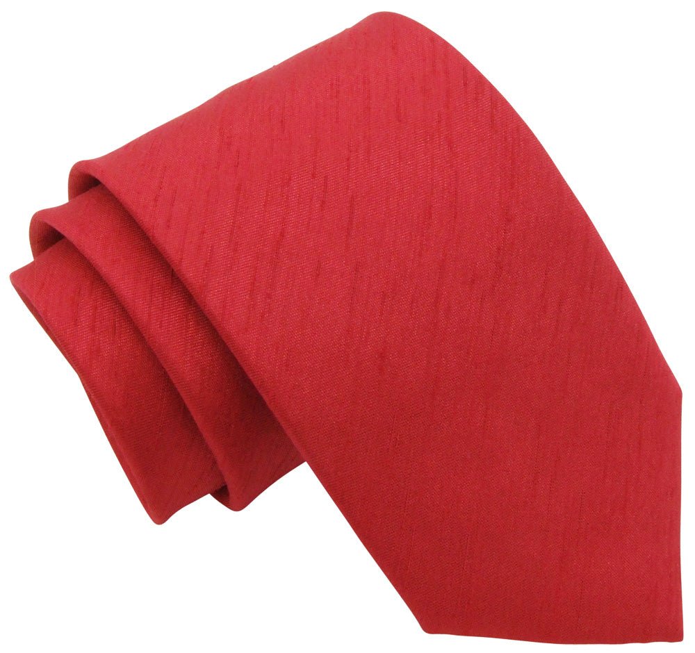 CLEARANCE - Red Shantung Boys Tie - Clearance - Swagger & Swoon