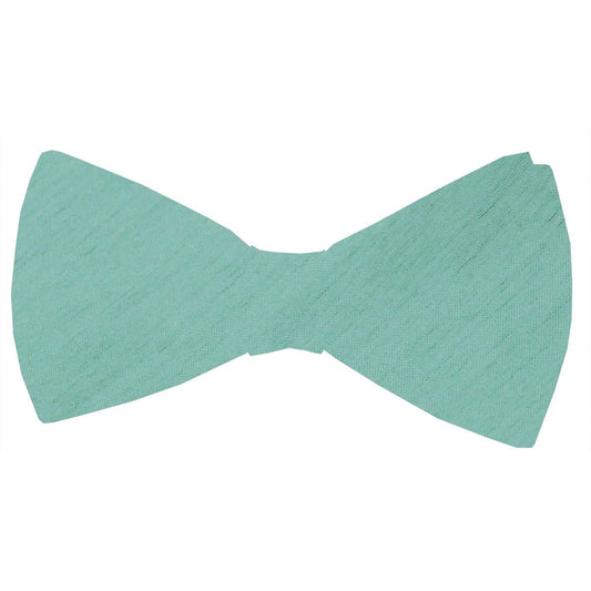 Coastal Blue Shantung Bow Tie - Wedding Bow Tie - Pre - Tied - Bow Tie Only - Swagger & Swoon