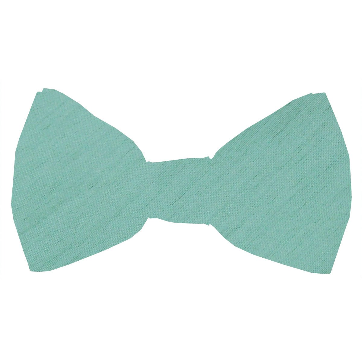 Coastal Blue Shantung Boys Bow Ties - Childrenswear - Neckstrap (Age 5 - 12) - Swagger & Swoon