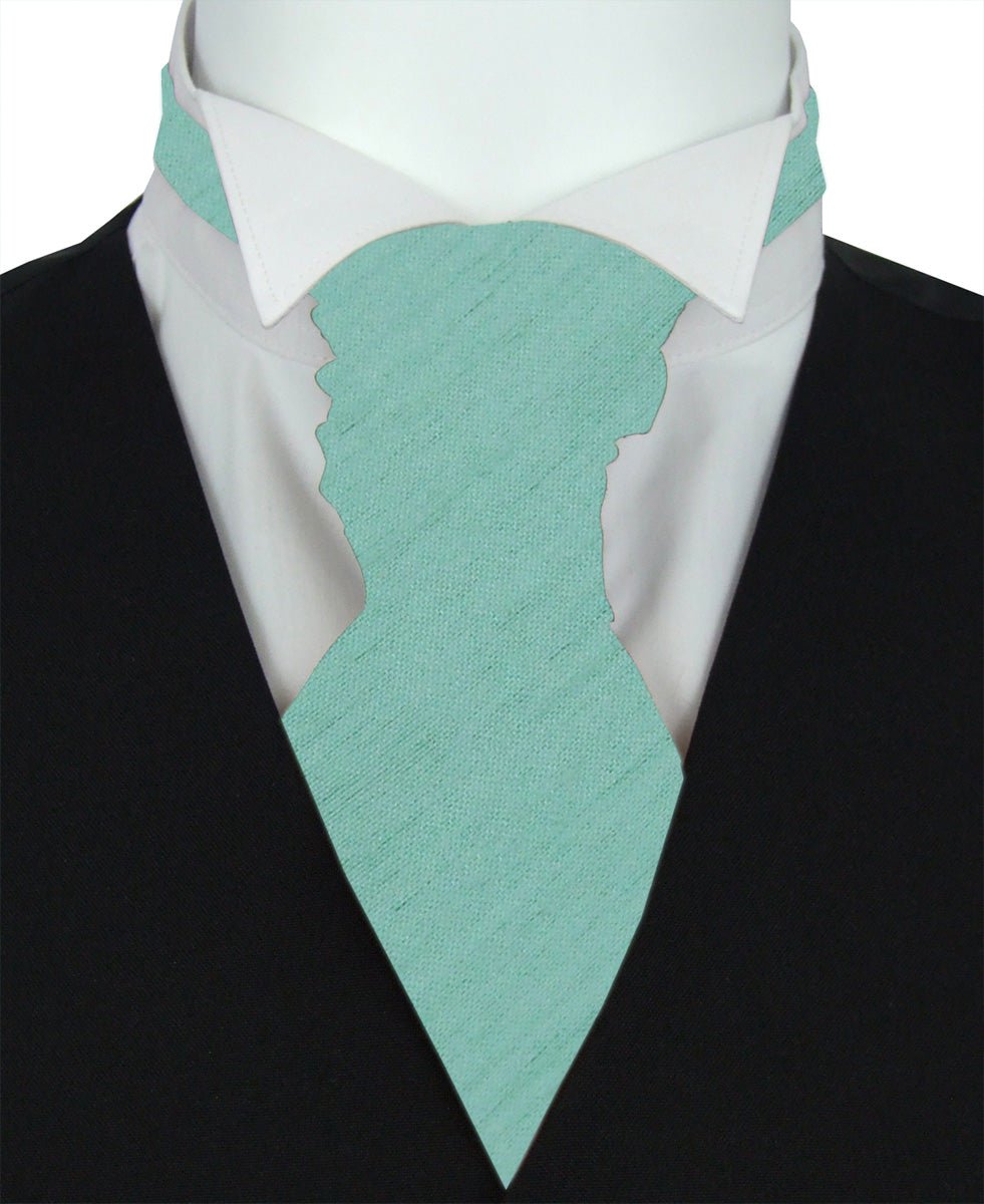 Coastal Blue Shantung Boys Wedding Cravat - Childrenswear - Swagger & Swoon