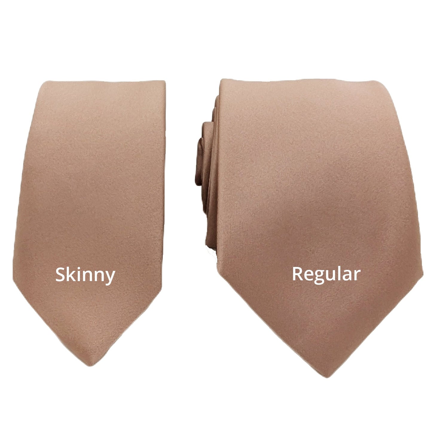 Coffee Wedding Tie - Wedding Tie - Skinny - Add Pocket Square - Save £1.00 - Swagger & Swoon