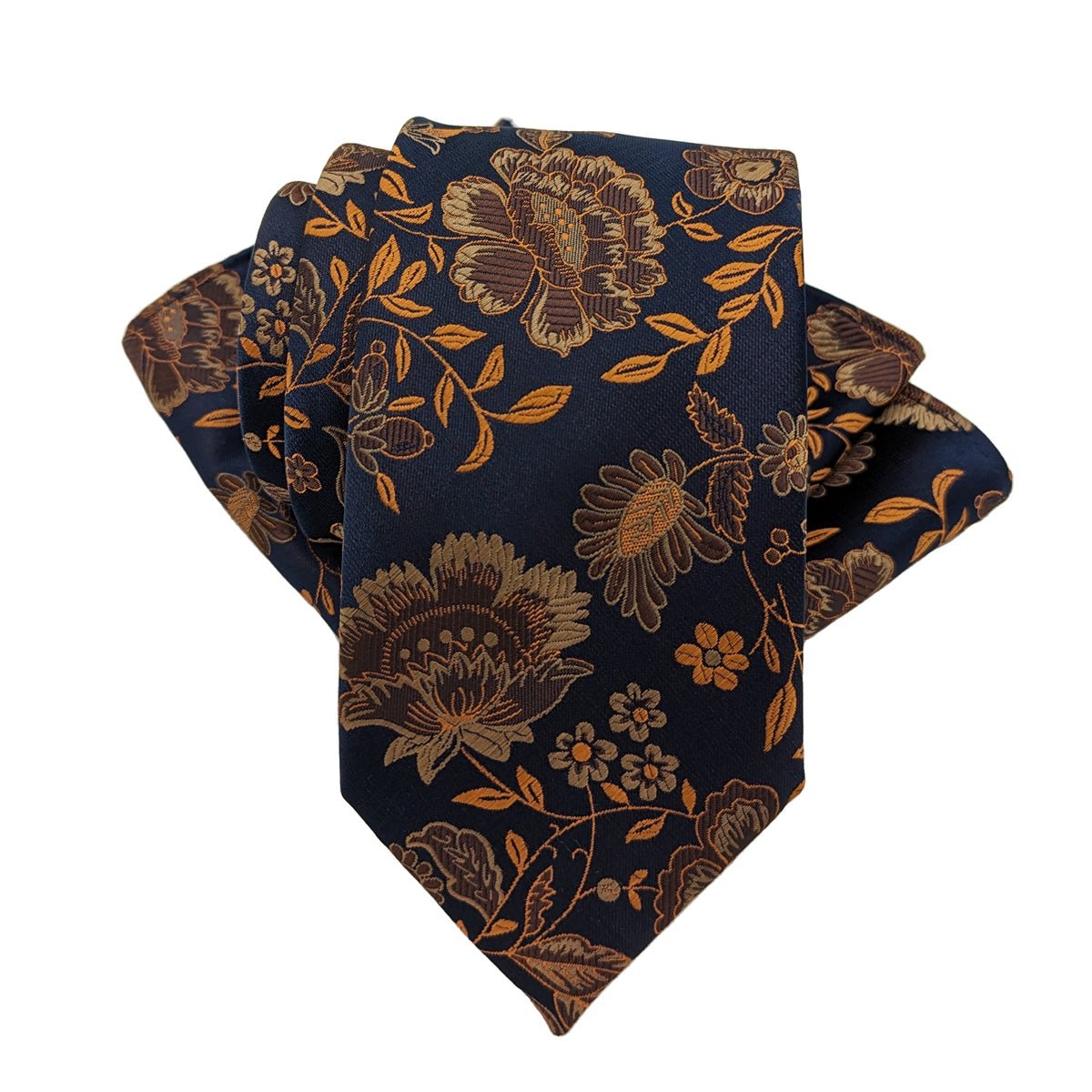 Copper Blossom Wedding Tie - Wedding Tie - Regular - Add Pocket Square - Save £1.00 - Swagger & Swoon