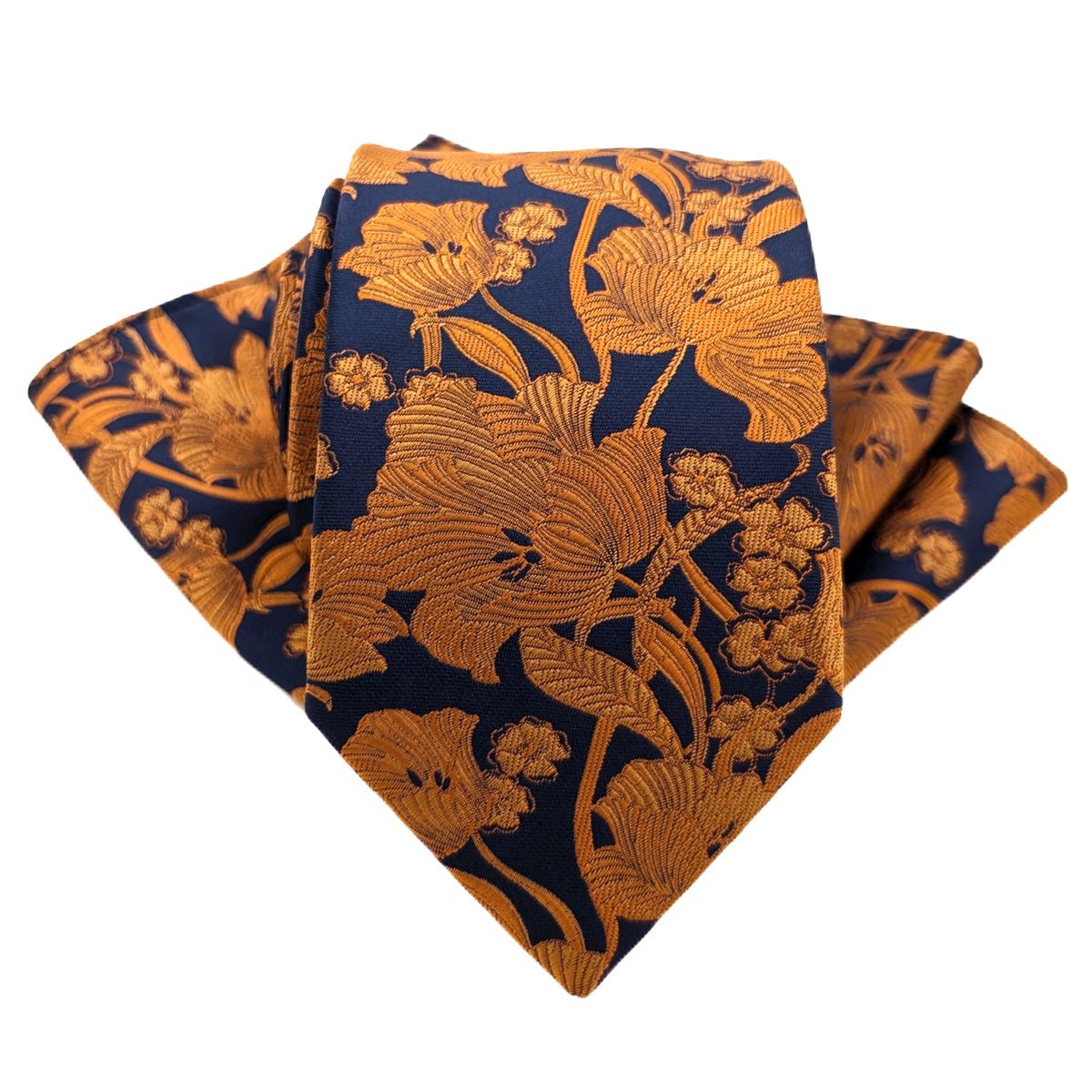 Copper Flowers Pocket Square - Wedding Pocket Square - Swagger & Swoon