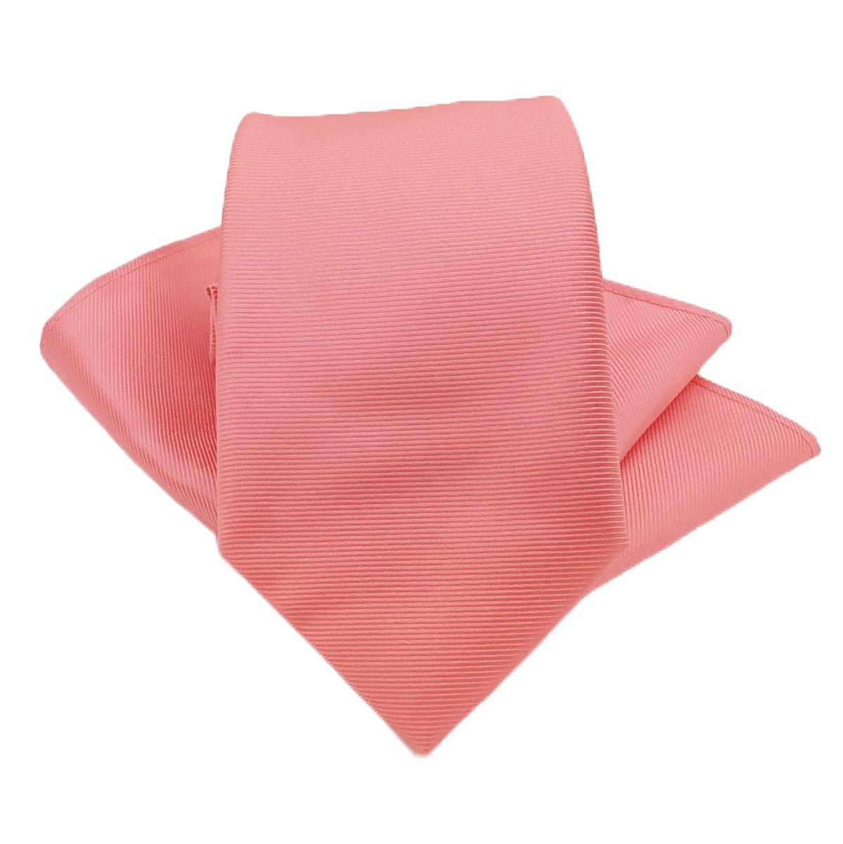 Coral Twill Pocket Square - Wedding Pocket Square - Swagger & Swoon