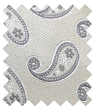 Cream Paisley Silk Wedding Swatch - Swatch - Swagger & Swoon