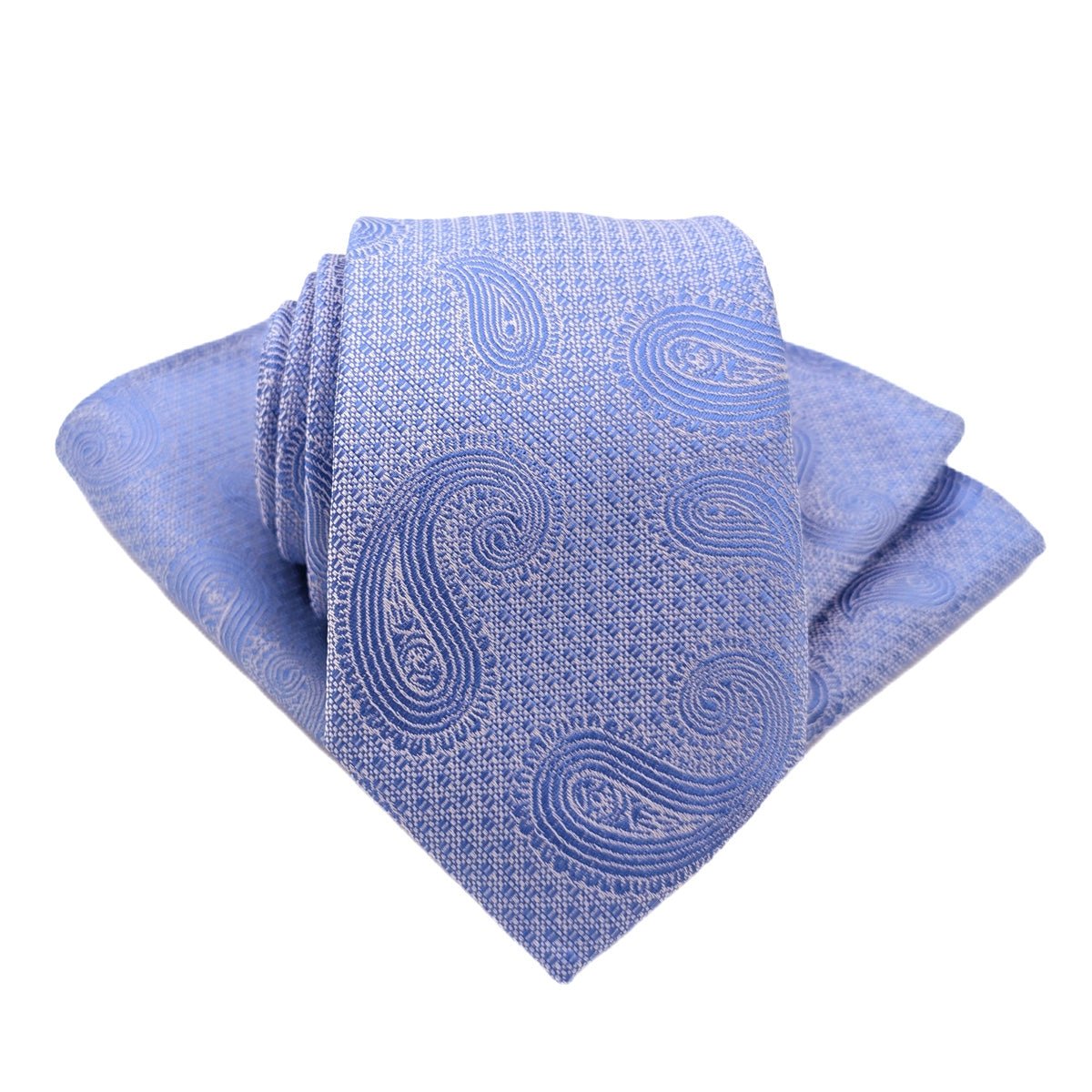 Dark Cornflower Paisley Pocket Square - Wedding Pocket Square - Swagger & Swoon