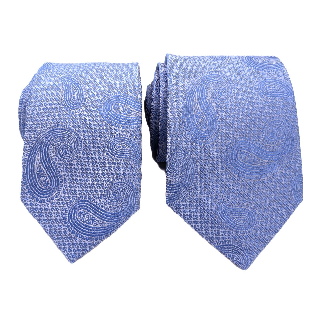 Dark Cornflower Paisley Wedding Tie - Wedding Tie - Regular - Add Pocket Square - Save £1.00 - Swagger & Swoon