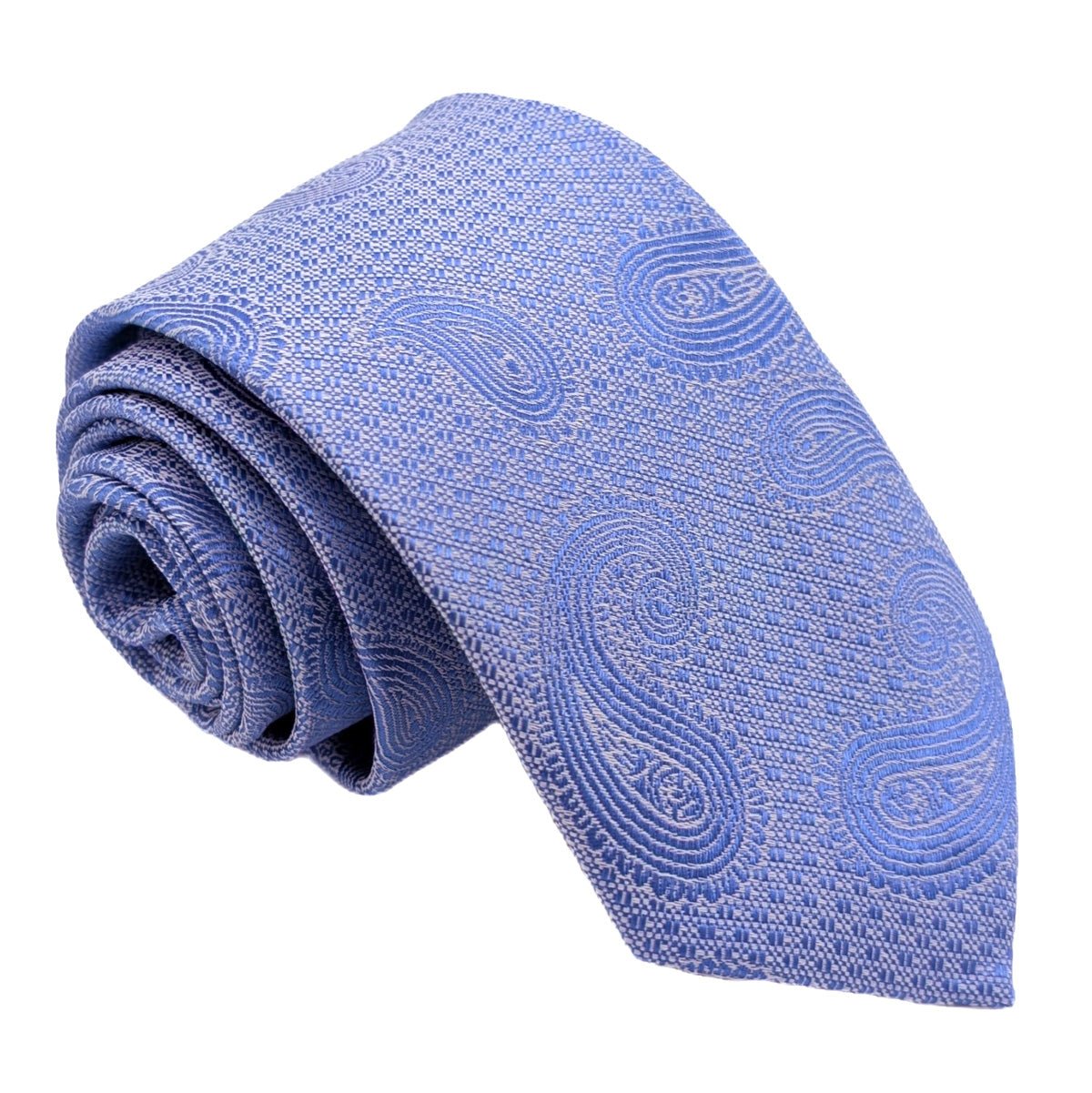 Dark Cornflower Paisley Wedding Tie - Wedding Tie - Regular - Tie Only - Swagger & Swoon