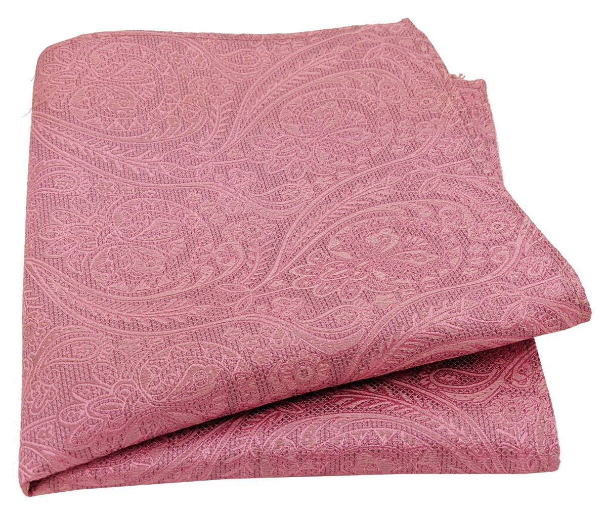 Dark Pink Lace Paisley Pocket Square - Wedding Pocket Square - Swagger & Swoon