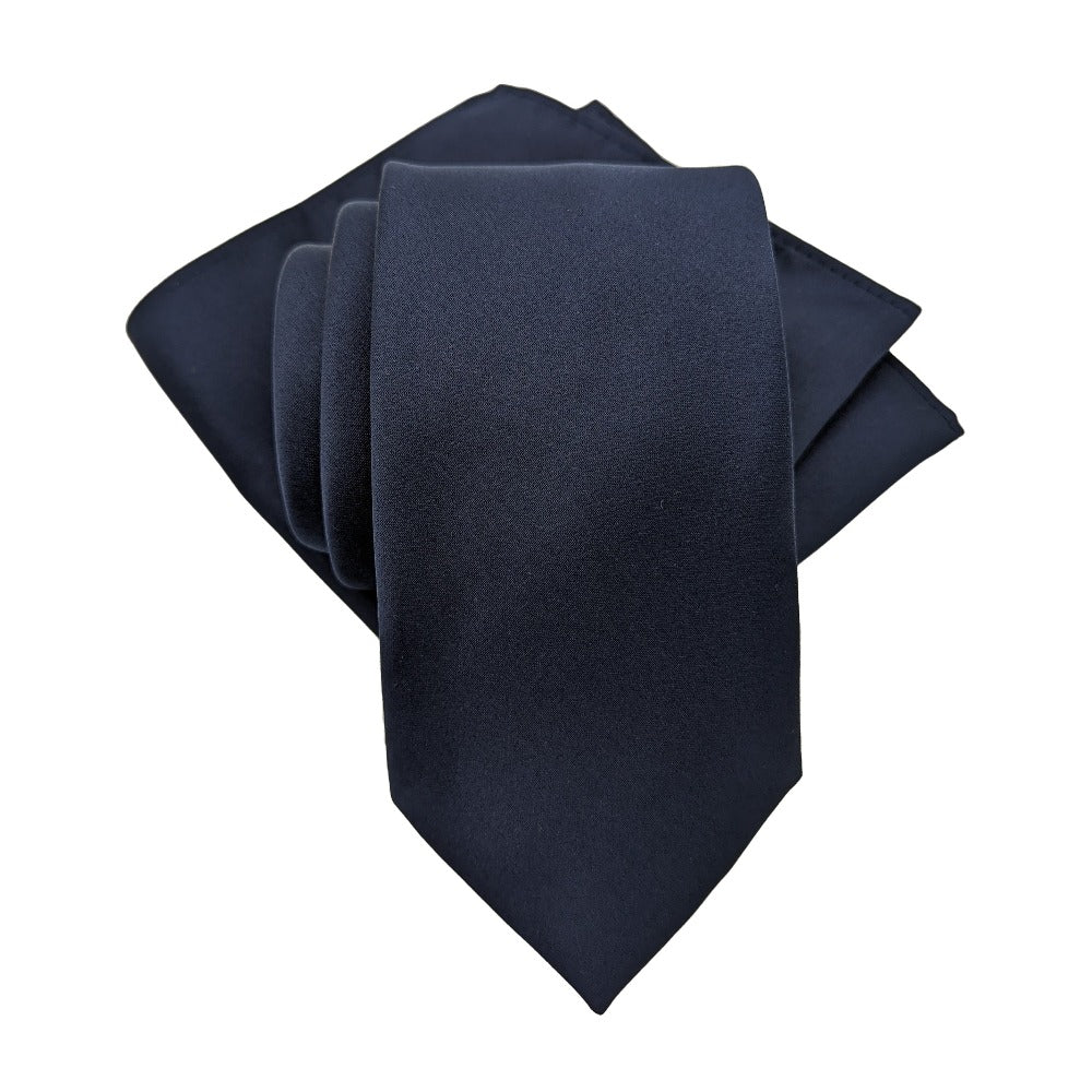 Deep Space Blue Wedding Tie - Wedding Tie - Regular - Add Pocket Square - Save £1.00 - Swagger & Swoon