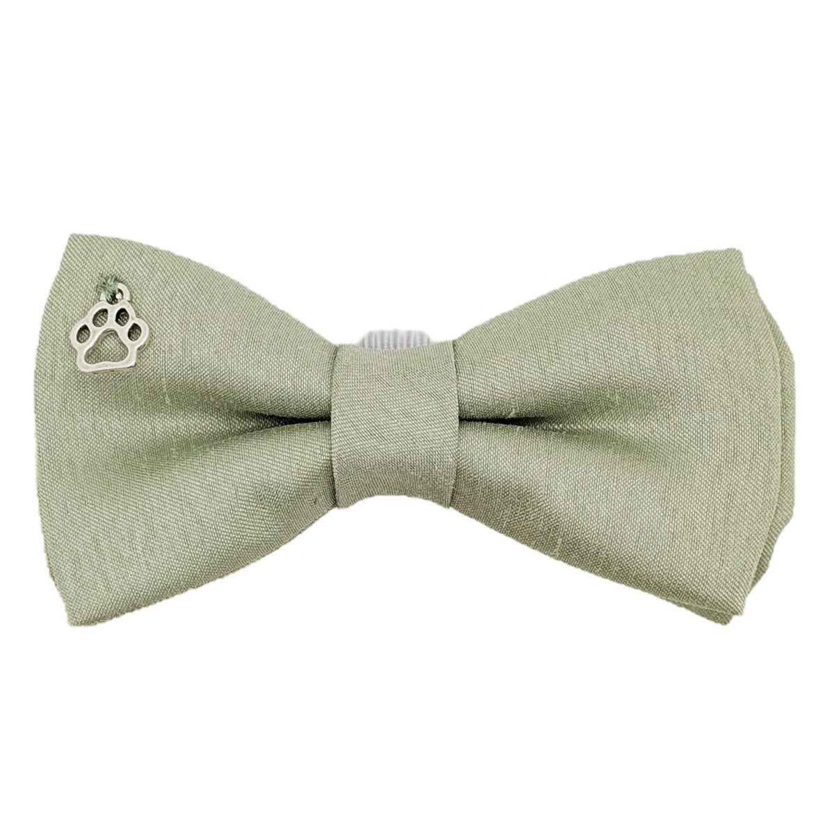 Light Sage Shantung Dog Bow Tie