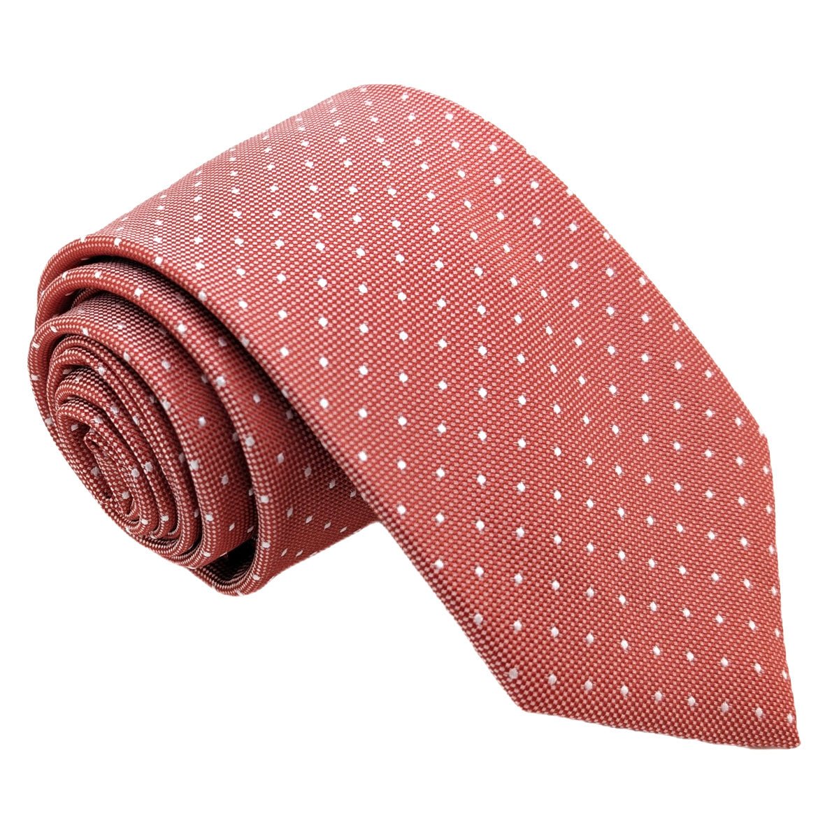 Dotty Grapefruit Wedding Tie - Wedding Tie - Regular - Tie Only - Swagger & Swoon