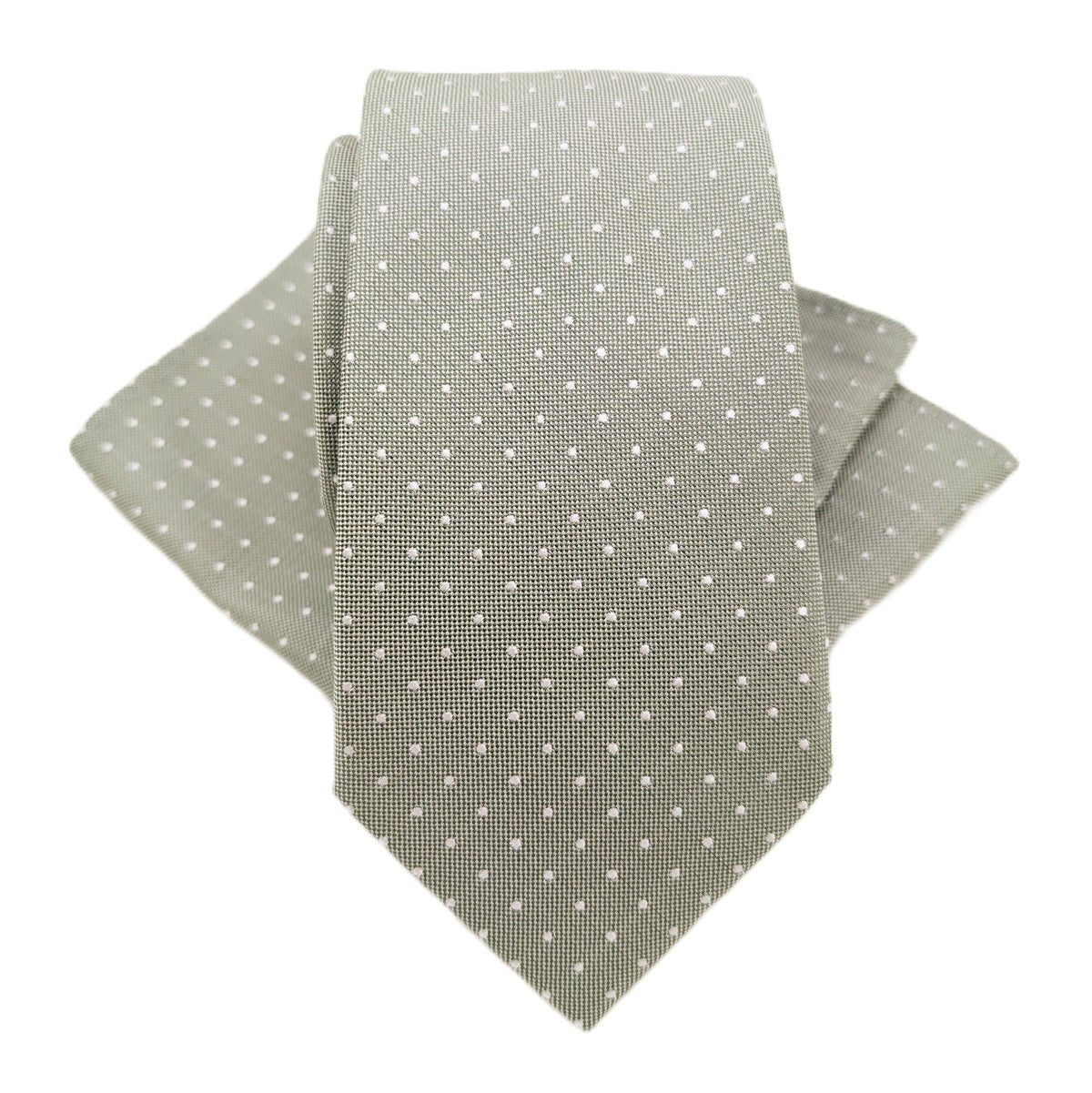 Dotty Sage Silk Pocket Square - Wedding Pocket Square - Swagger & Swoon