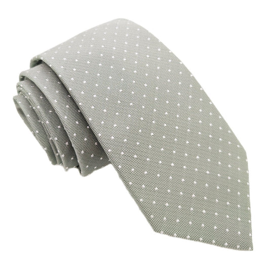 Dotty Sage Silk Wedding Tie - Wedding Tie - Regular - Tie Only - Swagger & Swoon