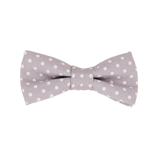 Dove Spot Boys Bow Ties - Childrenswear - Neckstrap (Age 5 - 12) - Swagger & Swoon