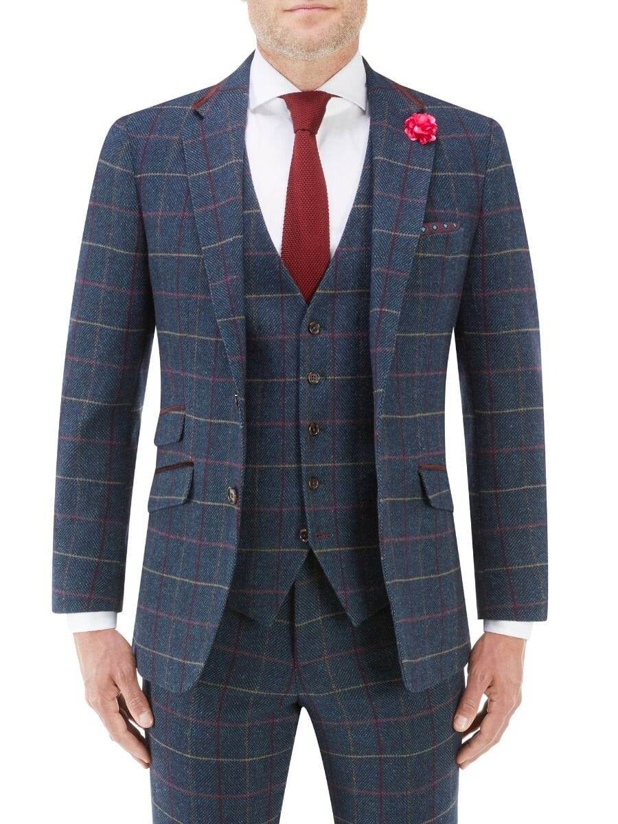 Doyle Navy Check Jacket - Blazers & Jackets - 36R - Swagger & Swoon