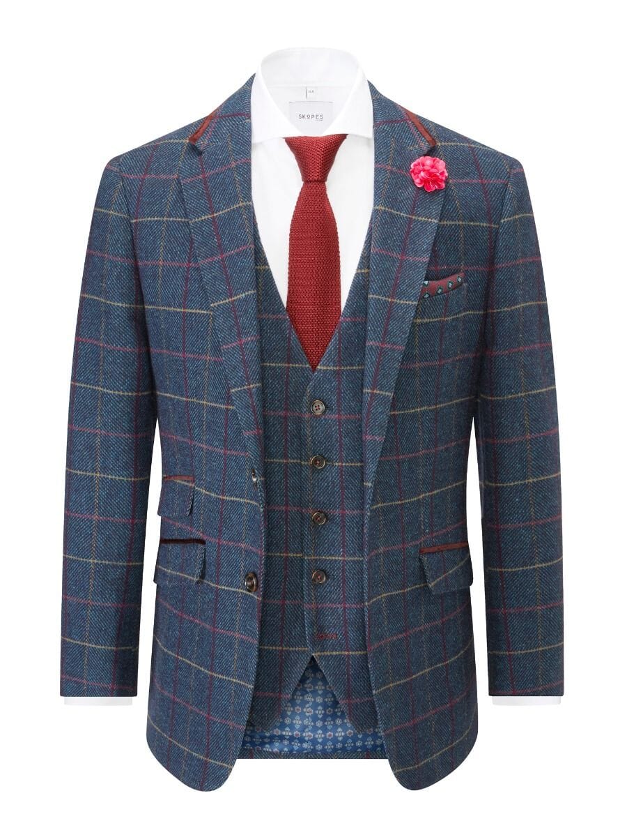 Doyle Navy Check Jacket - Blazers & Jackets - 36R - Swagger & Swoon