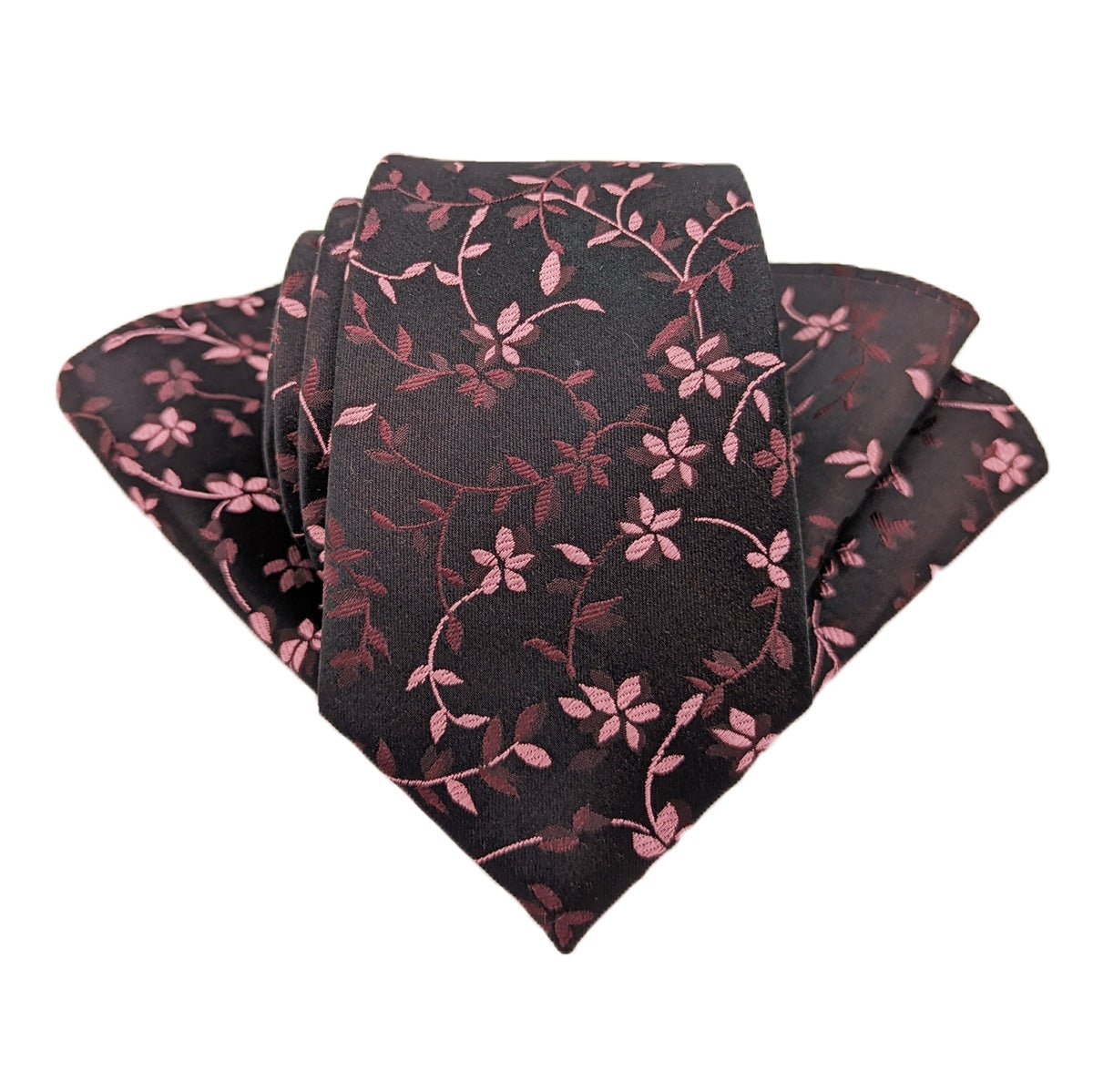 Dusky Pink Floral Silk Pocket Square - Wedding Pocket Square - Swagger & Swoon