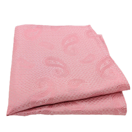 Dusky Pink Paisley Pocket Square - Wedding Pocket Square - Swagger & Swoon