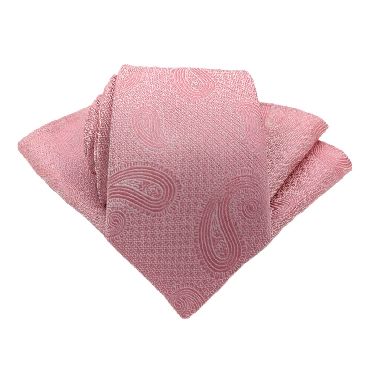 Dusky Pink Paisley Wedding Tie - Wedding Tie - Regular - Add Pocket Square - Save £1.00 - Swagger & Swoon