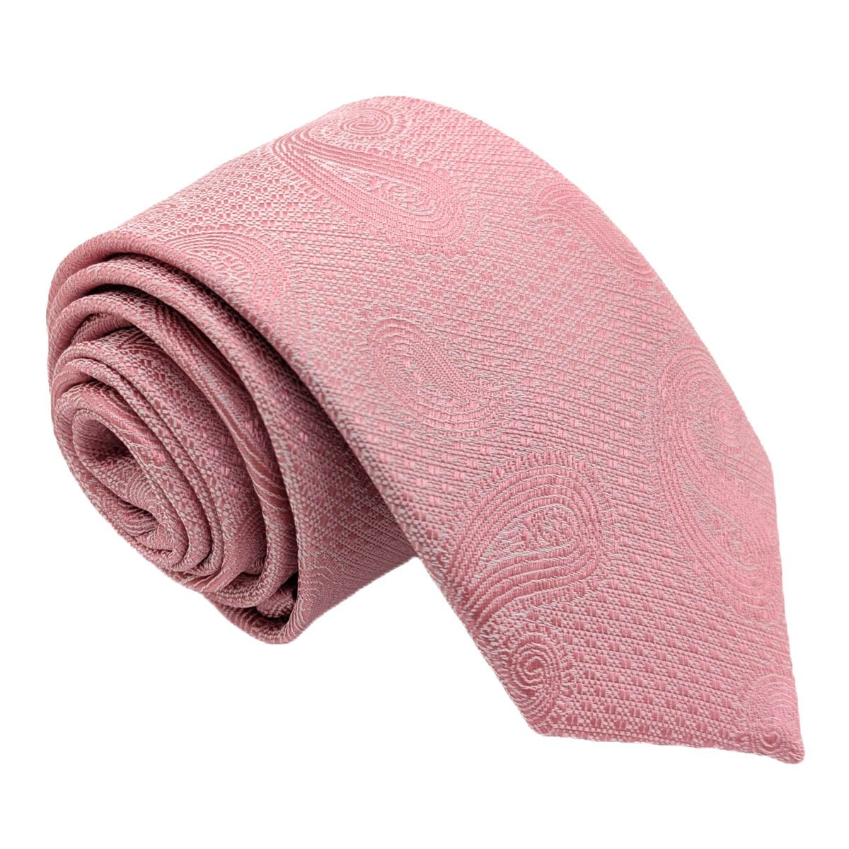 Dusky Pink Paisley Wedding Tie - Wedding Tie - Regular - Tie Only - Swagger & Swoon