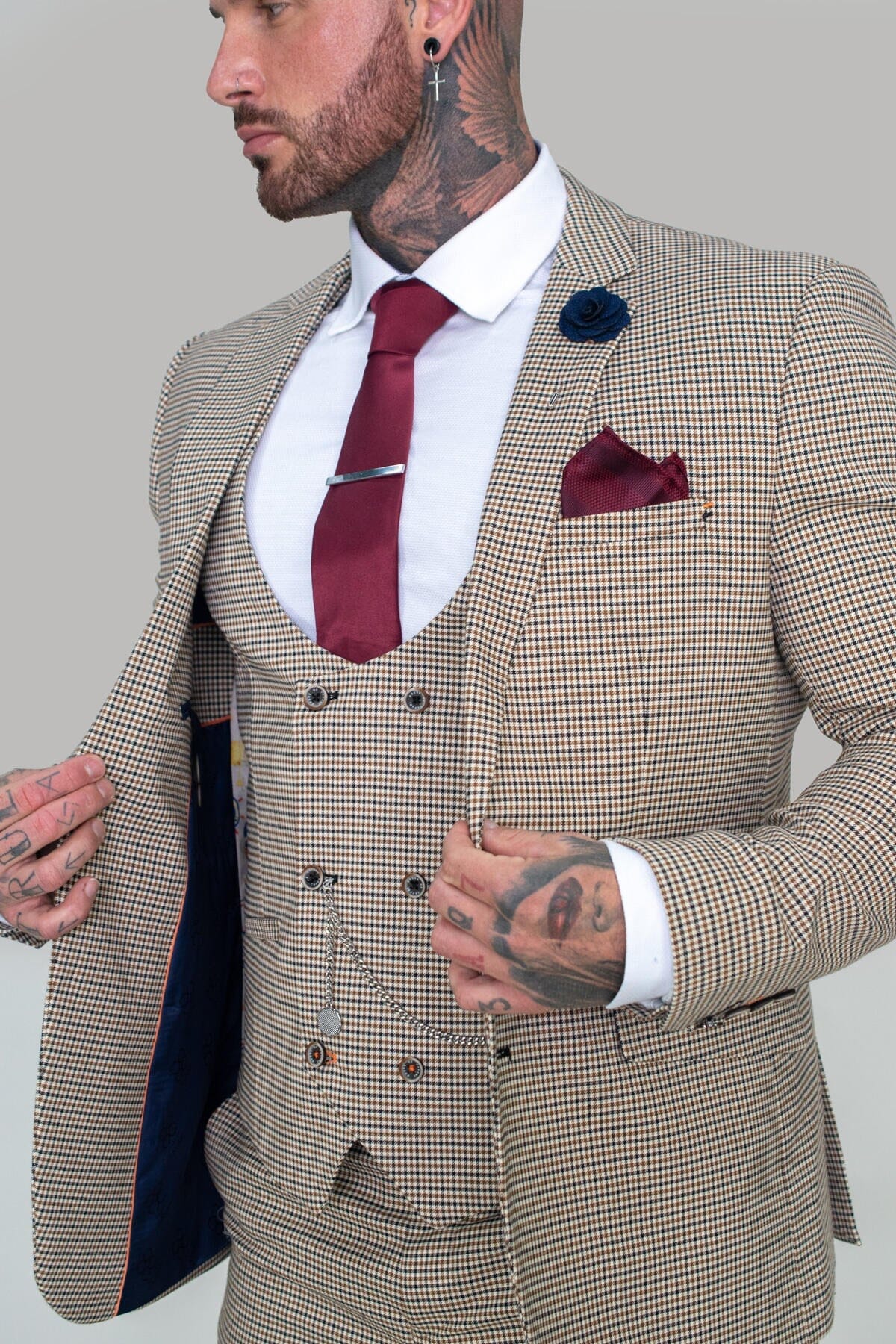 Elwood Houndstooth Check Waistcoat - Waistcoats - 