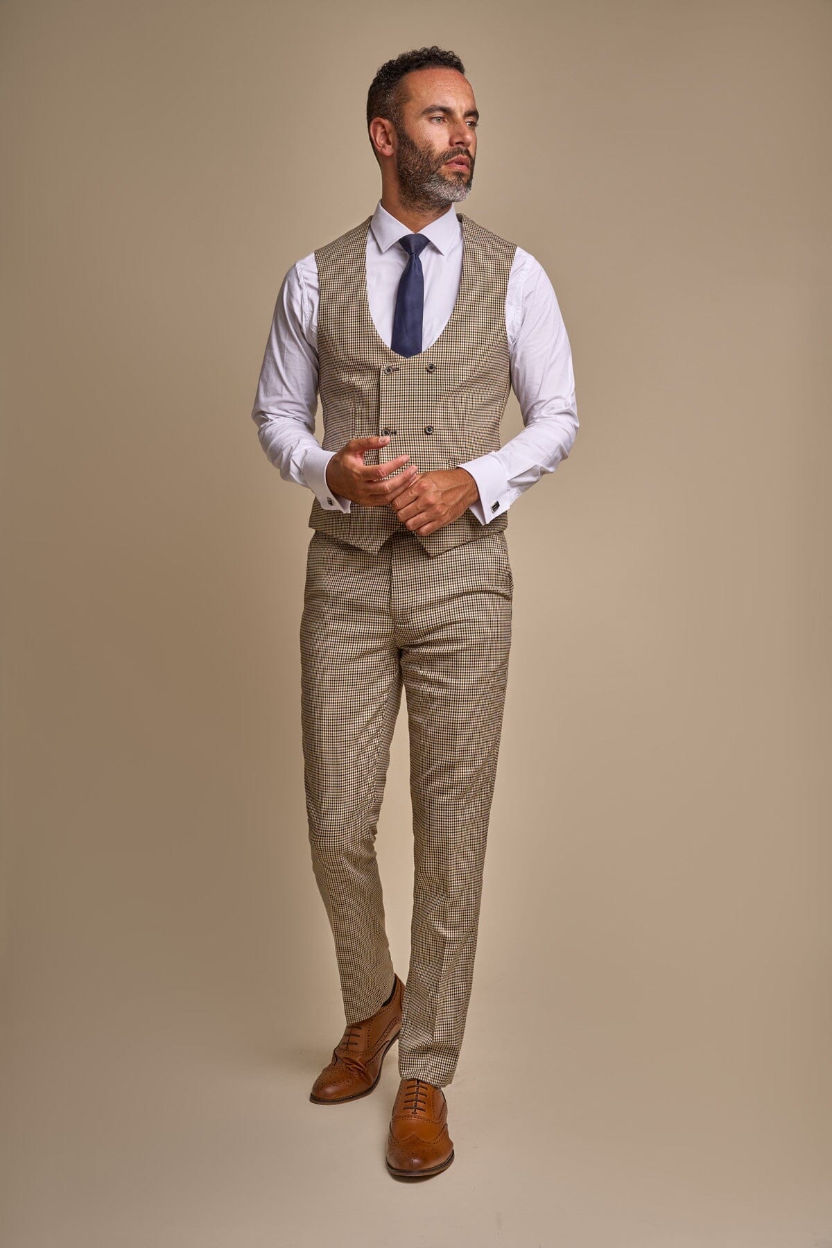 Elwood Houndstooth Check Waistcoat - Waistcoats - 