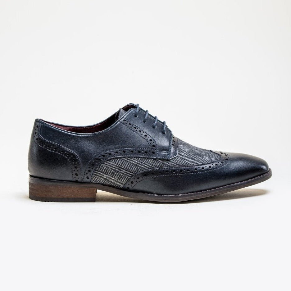 Faro Navy Tweed Shoes - Shoes - 7 - Swagger & Swoon