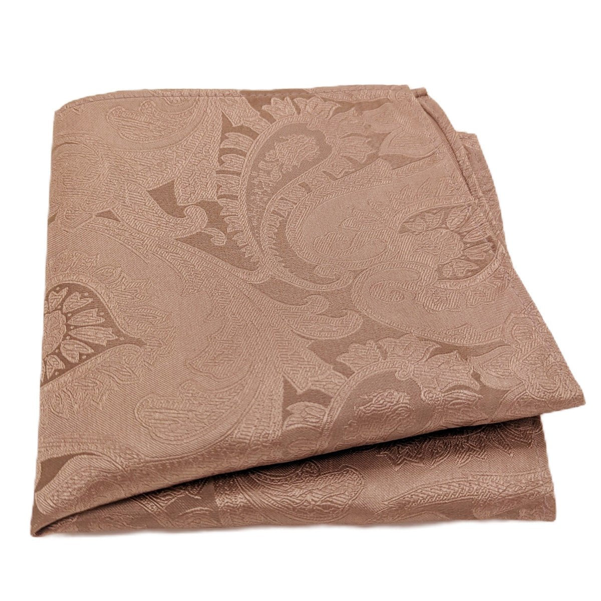 Fawn Paisley Silk Pocket Square - Wedding Pocket Square - Swagger & Swoon