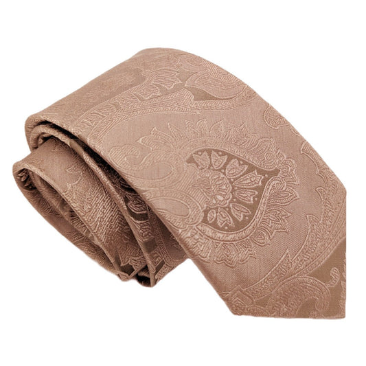 Fawn Paisley Silk Wedding Tie - Wedding Tie - Regular - Tie Only - Swagger & Swoon