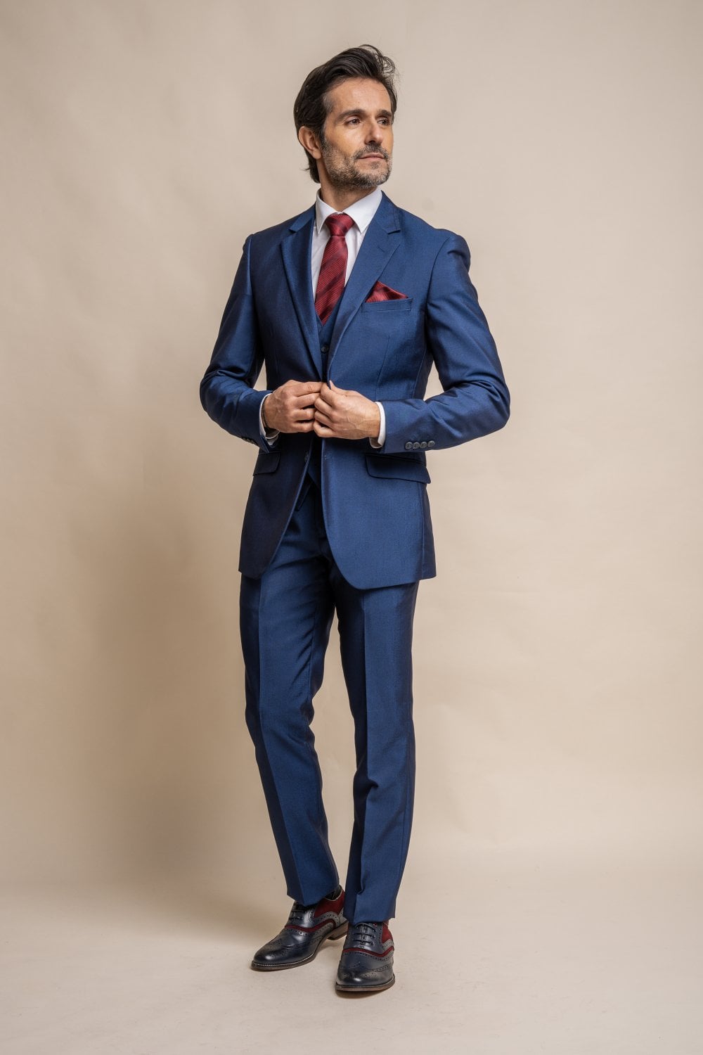 Ford Blue 2 Piece Wedding Suit - Suits - Swagger & Swoon